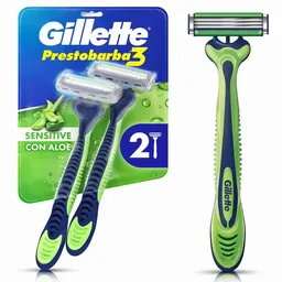 Aparelho De Barbear Gillette Prestobarba3 Sensitive 2 Unidades