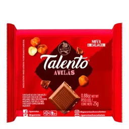 Chocolate Garoto Talento ao Leite com Avelãs  25g