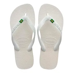Sandália Havaianas Brasil Branco Tamanho 41/42 1 Par