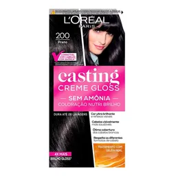Tinta de Cabelo L’Oréal Paris Casting Creme Gloss 200 Preto