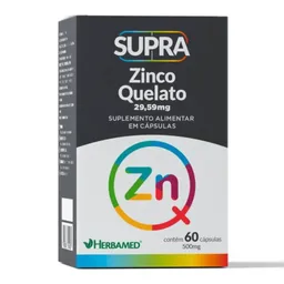 Supra Zinco Quelato C/60 Cápsulas - Herbamed